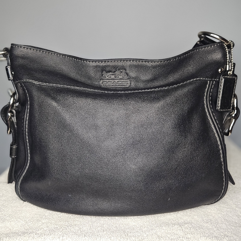 Coach Black Leather Shoulder Bag